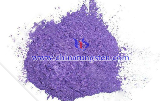 image de l'oxyde de tungstène violet